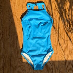 Vibrant Blue Kids One Piece Swimsuit